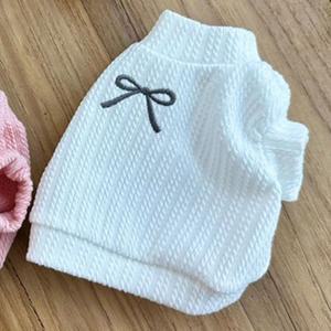 반려견 골지 크롭 리본 조끼 2XL 1P 반폴라 터틀넥 (WFH37EW)