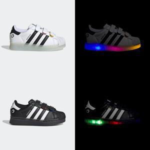 [아디다스키즈] JI0506 / JI0505 아디다스 슈퍼스타 LED 찍찍이 신발 SUPERSTAR LED LIGHT HPKK