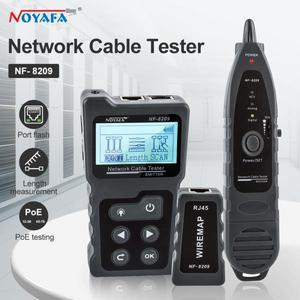 NOYAFA NF-8209 케이블 트래커 LCD 디스플레이 네트워크 테스터, 길이 측정 와이어맵 Cat5 PoE 도구