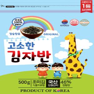 케이푸드, 고소한 김자반, 500g ,  (어린이 간식-기린 처럼 키가 쑥쑥), 10개 이상 무료배송