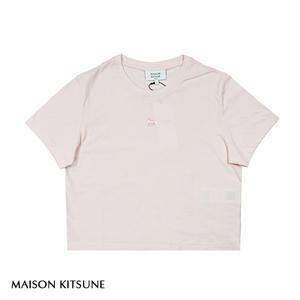메종키츠네 여성 베이비 폭스 패치 반팔 티셔츠 로즈워터 MW00105KJ0008 0140