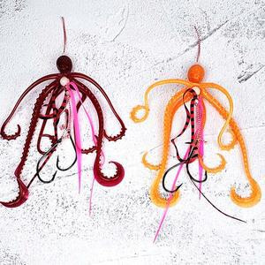SA-154 타코 웜 붉바리 대구 타이라바 대구라바 바늘 채비 루어 바늘 넥타이 스커트 완제품