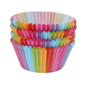 보자기 무지개 종이 케이크 금형 둥근 모양의 머핀 컵케익 베이킹 주방 요리 Bakeware 메이커 DIY 장식 도