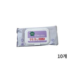 그린핑거 유아용품 소독용 티슈 55g 50매입 10개 캡형