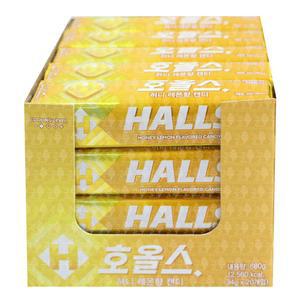 호올스 허니레몬향 캔디 1박스 (20개입) 허니레몬 향 목캔디 민트캔디