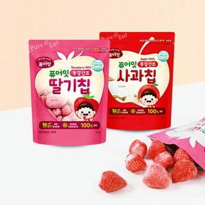 퓨어잇 동결건조 과일칩 딸기칩 사과칩 2봉세트