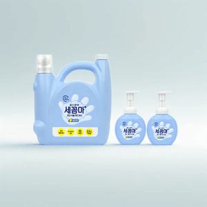 세균아꼼짝마 세꼼마 핸드워시 레몬향 3.5L+공병2개 대용량 리필 손세정제