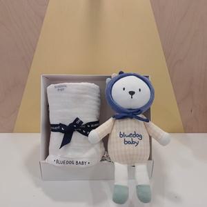 [블루독베이비](신세계 사우스시티)CR)비숑뱀부거즈담요,삑삑이 인형 선물세트(45970-ABB-01+45970-BHB-...