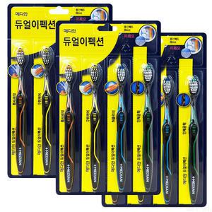 메디안 듀얼이펙션 미세모 칫솔 4개입 3개 (12개)