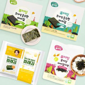 퓨어잇 유기농 아기김 3팩+3팩 김자반 아이 반찬