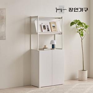 [장인가구][착불] 장인가구 마운트 도어장 600 2단 선반 다용도 수납장 세트+매거진랙