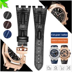 시계 스트랩 시계줄 교체 호환 AUDEMARS PIGUET ROYAL OAK OFFSHORE 소가죽 AP15710 15703 15706 26470 26170 26133 땀 방지 접이식 버클