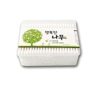 고품질 행복한 나무 사각면봉 귀이개 귀청소 화장 종이면봉 회오리면봉 개별포장면봉 귀후비개 (WFHOR3T)