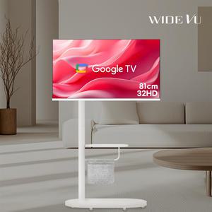 와이드무빙뷰 화이트에디션 32인치 HD 이동식 스마트 TV 타원형 삼탠바이미 셋트