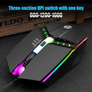 1600 인치 당 점 LED 게이머 마우스 USB 유선 컴퓨터 게임용 PC 노트북 용   인체 공학적 4 버튼