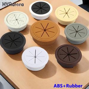 1Pcs 데스크 와이어 주최자 케이블 구멍 커버 50mm/53mm/60mm/80mm ABS + 고무 코드 그로밋 사무용 가구 전