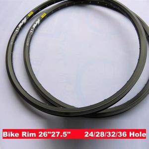 맞춤형 MTB 휠 부품용 알루미늄 합금 이중층 자전거 림, 블랙 디스크 브레이크, 24 홀, 28 32/36 26 인치,