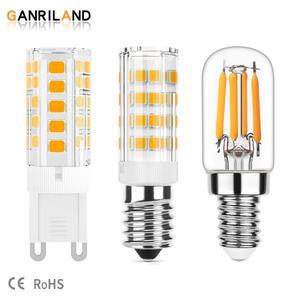 GANRILAND G9 LED 램프 전구 E14 220V 옥수수 3W 3000K 실리카 젤 Bombilla 관형 할로겐 샹들리에 조명 교