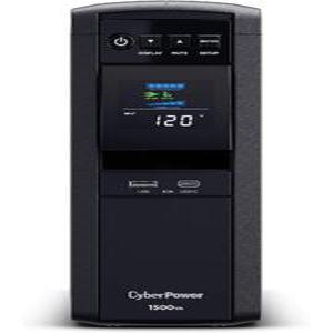 CyberPower CP1500PFCLCD PFC 사인파 UPS 시스템  1500VA/1000W 12 콘센트 AVR 미니 타워 블랙