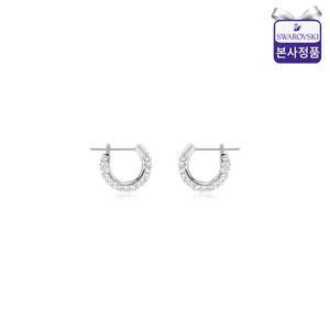 [롯데백화점]스와로브스키 [본사정품] Stone 로듐 스몰 후프 이어링 5446004