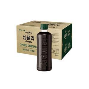 빙그레 최화정 커피 무라벨 디카페인 400ml x 20개 티타임 빵 아이스티 외식 카페인 힐링