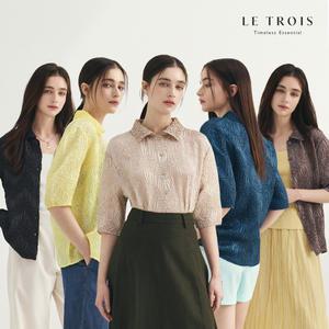 [LE TROIS]25SS 르투아 스모킹 플리츠 블라우스 2종