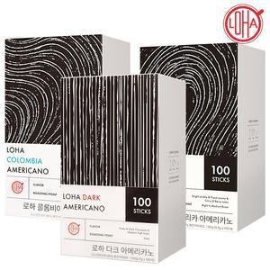 로하 아메리카노 스틱 커피 다크/아프리카/콜롬비아 3종 100T [아메리카노/원두/디카페인/라떼/커피믹스/카누/모카골드/화이트골드]