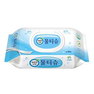 깨끗한나라 페퍼민트 물티슈 캡형70매 최근제조