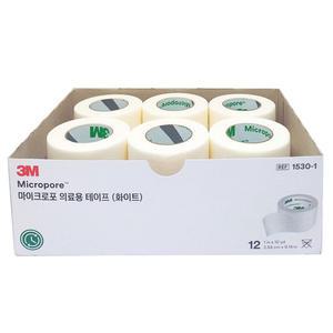 3m 화이트 종이반창고 2.5cm(12롤)/의료용테이프