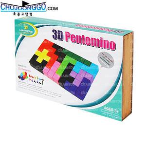 [러닝스텝] (컬러)원목 입체펜토미노 3D Pentomino 고급 원목 보관함 [2cm 기준]/미니북 포함