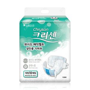 크리센 와이드 매직벨트 성인용 기저귀 대형 80매 (10매X8팩/매직벨트형)
