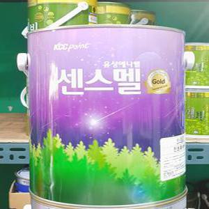 KCC 센스멜골드 진초록색(녹색) 유광 4L 유성 목재 철재용 에나멜페인트