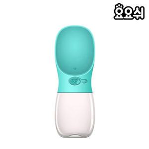 요요쉬 원터치 휴대용 애견물통 민트 / 반려견물병 /강아지물통