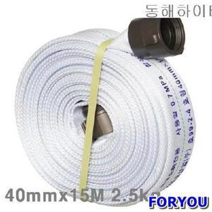 Foryou19384 동해하이테크 소방호스 40mm 15m 1.5m 단피 옥내용 1개