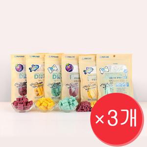 포켄스 덴탈스틱 후레시 칼슘 오메가3 블루베리 220g×3개 세트 강아지 덴탈껌