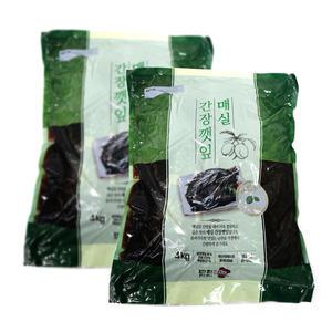 반찬단지 매실 간장깻잎 4kg 4개 1박스