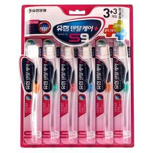 유한 덴탈케어 센서티브 나인 3+3개입 x3세트 칫솔