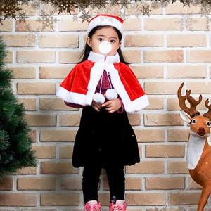 어린이집 크리스마스 산타 망토 모자 set 이벤트 파티