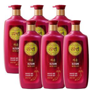 리엔 자윤 모근강화 중건성 샴푸 950ml 6개