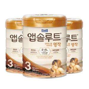 매일유업 앱솔루트 프리미엄 명작 3단계 800g x 3개