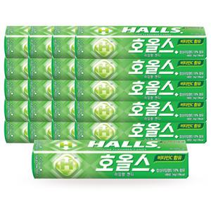 HALLS 호올스 캔디 라임향 27.9g x20개/사탕