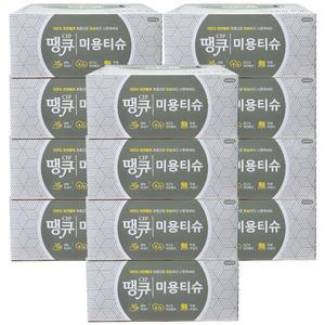 땡큐 미용티슈 200매 12팩 천연펄프 각티슈 휴지 화장지