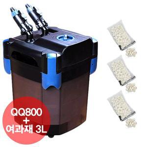 [기타]QQ아쿠아 외부여과기 QQ800 BC800 + 여과재 3리터 풀세트