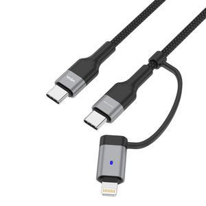 보바 60W 3in1 멀티 초고속 충전케이블 VA220