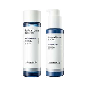 [본사직영] 마데카 옴므 스킨케어 기초 2종 (수딩 토너 150ml + 올인원 에센스 로션 125ml)