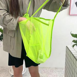 [OFM7NM7T]숄더백 에코백 형광그린 여자 캐쥬얼룩 더블