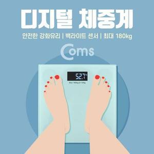 [OFM76M4S]디지털 체중계 강화유리 180Kg
