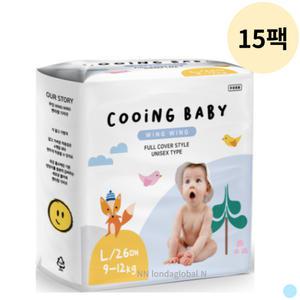 쿠잉 윙윙 풀커버 팬티형 아이 기저귀 대형 36p 15팩