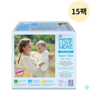 네이쳐러브메레 슈퍼슬림 밴드 기저귀 소형 26p 15팩
