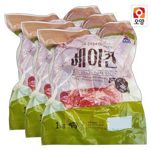 사조오양 습식 베이컨 뭉치 1kg x 3개 파지 삼겹살